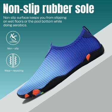 Водні шкарпетки для плавання та серфінгу WateLves: чоловічі та жіночі, швидко сохнуть, унісекс, блакитні, 38 EU