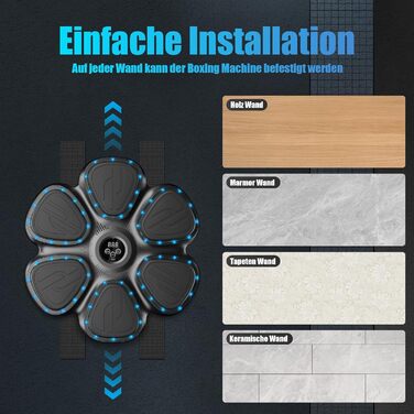 Музична боксерська машина Smart Music Boxing Machine - для дорослих та дітей, Bluetooth, 12 швидкостей, з підрахунком ударів