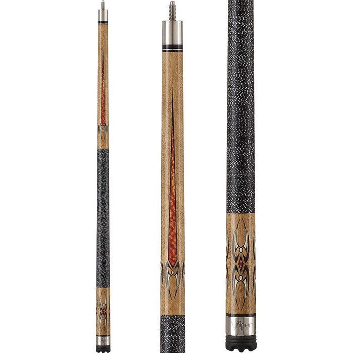 К'ю для більярду Viper Sinister, 147.3 см, 2 частини, натуральна береза з бурштиновими/чорними точками, вага 20 oz