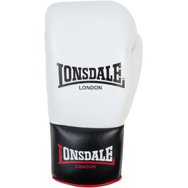 Боксерські рукавички Lonsdale Campton з натуральної шкіри, білі/чорні/червоні, 10 oz