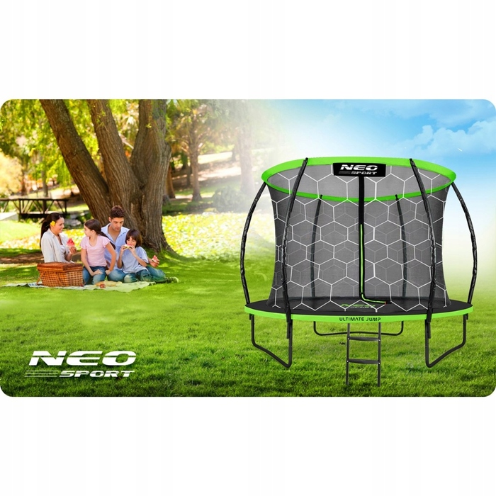 Садовий батут Neo-Sport 8ft/252см з внутрішньою захисною сіткою