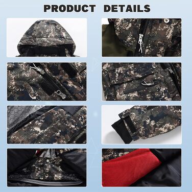 Сніговий костюм чоловічий HOUZONIY, комплект 2-в-1, теплий, вітронепроникний, чорний