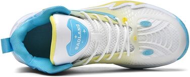 Унісекс баскетбольні черевики з високим верхом для занять спортом, дихаючі, з амортизацією та антиковзким покриттям, для підлітків, для бігу та тренувань (39 EU, Moonlight)