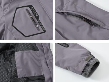 Жіноча 3-в-1 куртка Ysento: тепла флісова куртка, водонепроникна, вітронепроникна, функціональна, софтшелл знімною капюшоном (Сірий, S)