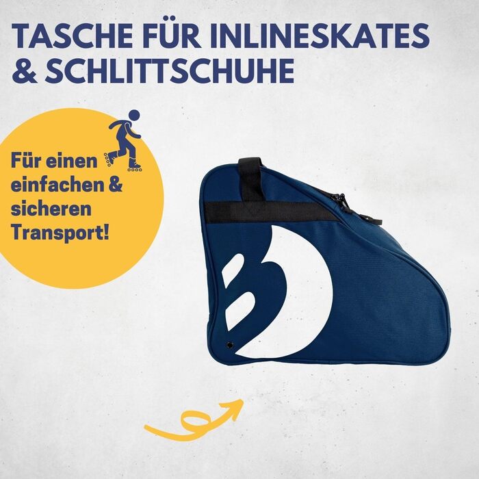 Сумка для роликових ковзанів та ковзанів BEST SPORTING: велика, з регульованим ремінцем, Marine