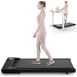 Lacuffy Raceable Walking Pad: Тиха ходунка з LCD-дисплеєм та керуванням через додаток, до 136 кг, для офісу та дому, з крокомером