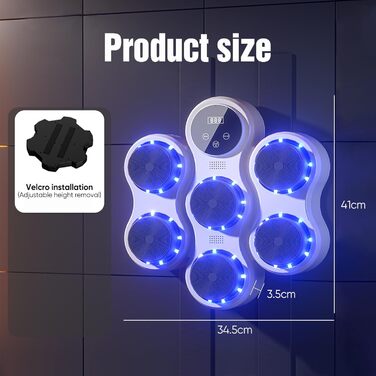 Музичний бокс для боксу з LED, Bluetooth, 9 швидкостей і режимів, 5 рівнів гучності, для дорослих і дітей