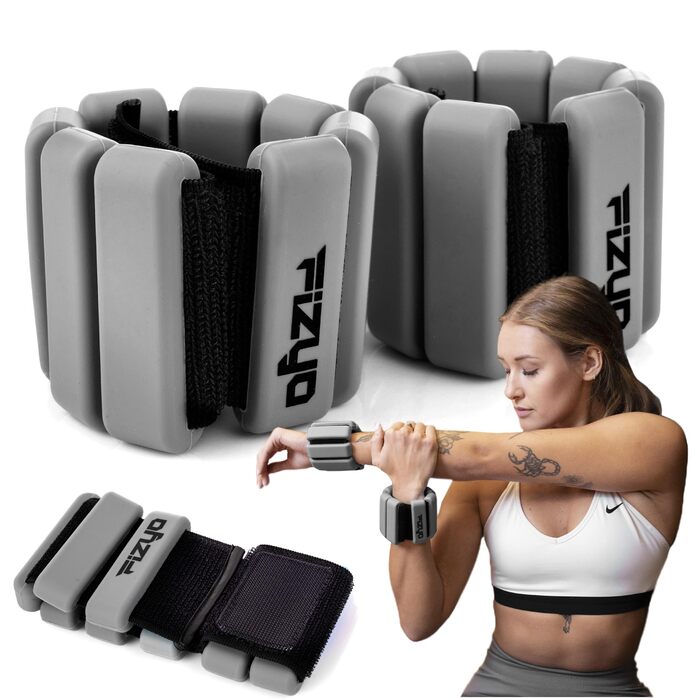 Регульовані вантажі на зап'ястя Fizyo – набір 2 шт. (2x450г) для йоги, танців, пілатесу та кардіо