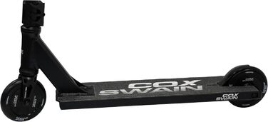 Трюковий самокат COX SWAIN The 88, широка дека, 110 мм ролики, підшипники ABEC9, алюмінієва основа, чорний/золотий, преміум-якість