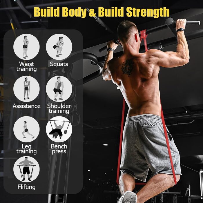 Набір еластичних стрічок Flintronic для фітнесу та йоги, 4 шт.