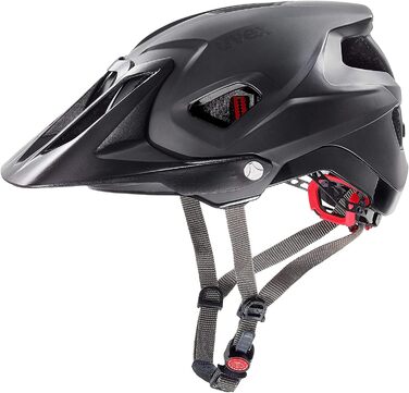 Велошолом Uvex Quatro Integrale чорний матовий, надлегкий, для MTB, універсальний розмір 56-61 см, регульований козирок, для жінок і чоловіків