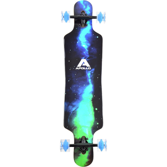 Лонгборд Apollo Galaxy Twin Tip, компліт з високошвидкісними підшипниками ABEC, Drop Through, для фрірайду та круїзингу