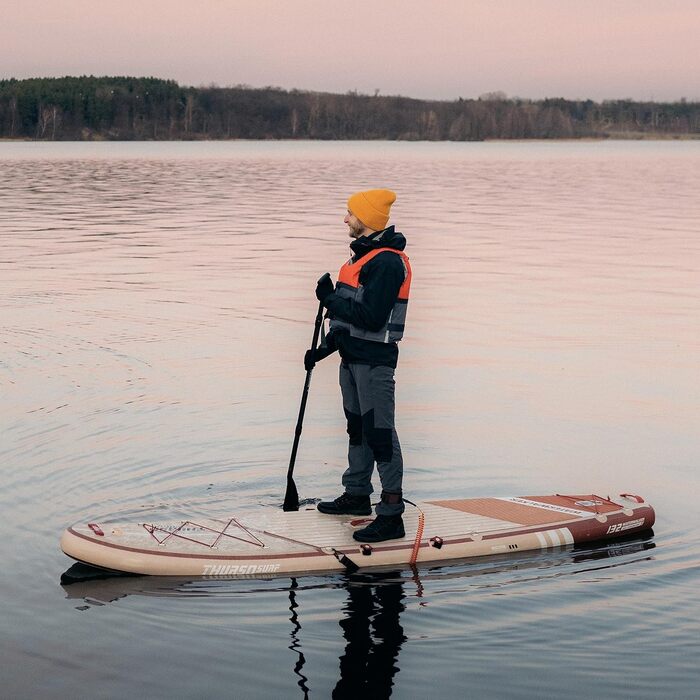 Надувна SUP-дошка THURSO SURF Waterwalker 132 335×81×15 см з карбоновим веслом, рюкзаком, електричною помпою та спіральним страховочним лишем – універсальна для всіх рівнів