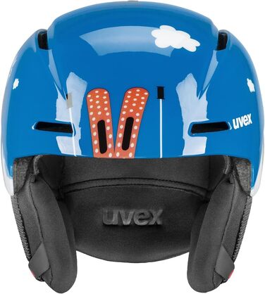 Дитячий лижний шолом uvex Viti, синій ведмідь, 46-50 см, унісекс