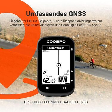 Бездротовий велокомп'ютер COOPSO CS500 з GPS, 2.6