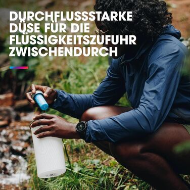 Гідропак FLUX+ 1.5 л з фільтром — складана пляшка для води для туристів, BPA-free, ультралегка, герметична, прозора