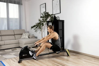 Гребний тренажер Hop-Sport HS-030R Boost золотистий