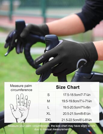 Велосипедні рукавички INBIKE зимові, чорні, для катання на велосипеді, лижах, бігу, з підкладкою для сенсорного екрану, теплі, вітронепроникні, антиковзаючі