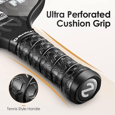 Набір піклбол-ракетки Niupipo Explorer Pro: Графіт, USAPA, Поліпропіленовий сердечник, Зручна ручка, Сумка