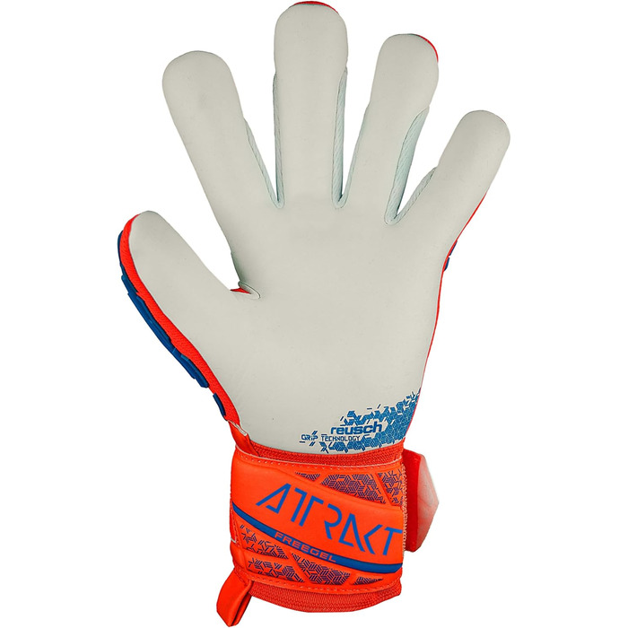 Воротарські рукавички Reusch Attrakt Freegel Silver, унісекс, розмір 8.5, помаранчево-сині
