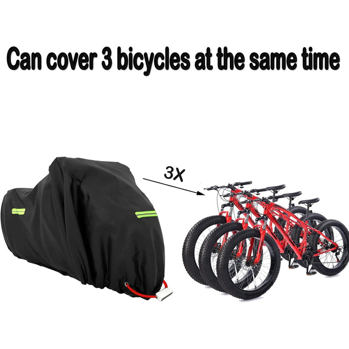 Водонепроникний чохол для велосипеда MOZMY на 1-3 велосипеда, 210x112x112 см, захист від погодних умов, з отворами для замка