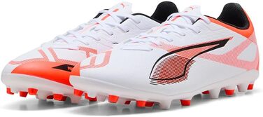 Кросівки футбольні PUMA Ultra 5 Play Mg з підсвічуванням, 41 EU, білий/чорний/червоний