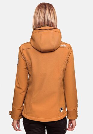 Жіноча демісезонна куртка-софтшелл MARIKOO з капюшоном, колір Caramel Brown, розмір XXL