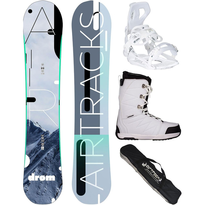 Комплект сноубордистський Airtracks Drom Rocker: сноуборд, кріплення Master W Fastec, черевики Star W, сумка для сноуборду (140-155 см)