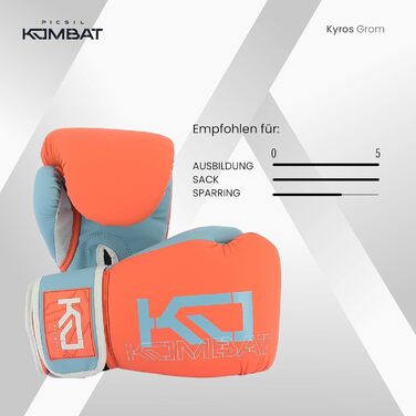 Боксерські рукавички Picsil Kyros Grom 16oz, для тренувань і боїв, універсальні, для муай-тай, ММА, кікбоксингу, колір лососевий