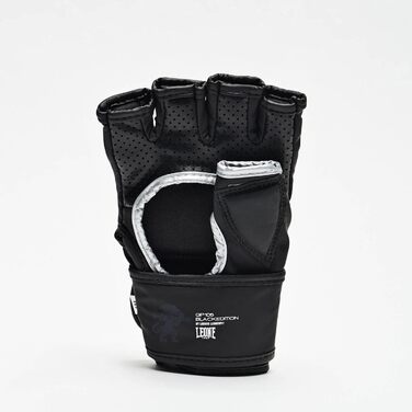 MMA рукавички Leone 1947 Black Edition з захистом великого пальця, вентиляцією, для греплінгу та фріфайту, розмір L, чорні