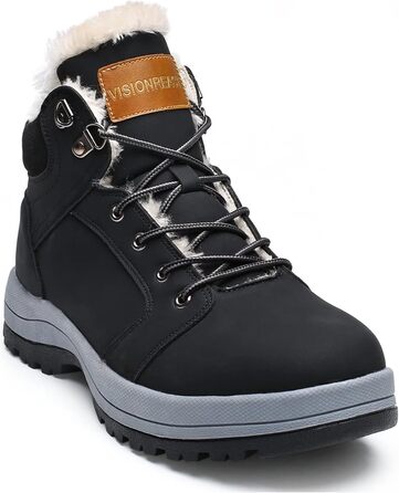 Зимові чоботи Visionreast: водонепроникні трекінгові чоботи для жінок та чоловіків, чорні, 43 EU