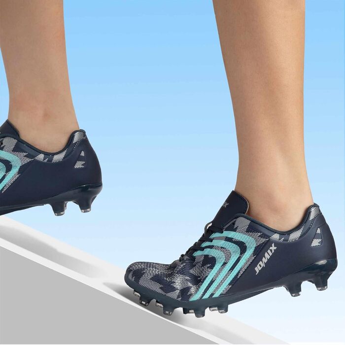 Футбольні бутси чоловічі JOMIX FG – легкі, з антиковзаючою підошвою та міцним синтетичним верхом (42 EU, Navy)