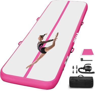 Гімнастична мат Air Matte Track 3M/4M/5M/6M, мат для акробатики та гімнастики 10/20см заввишки з повним аксесуаром, надувний мат для дому та на вулиці, йога