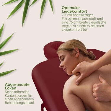 Zen – Мобільний масажний стіл Zen з круглими кутами, складний та з регулюванням висоти – масажний стіл з цільного дерева для активних стилів масажу. Масажний стіл з підголовником, підлокітниками та кишенею