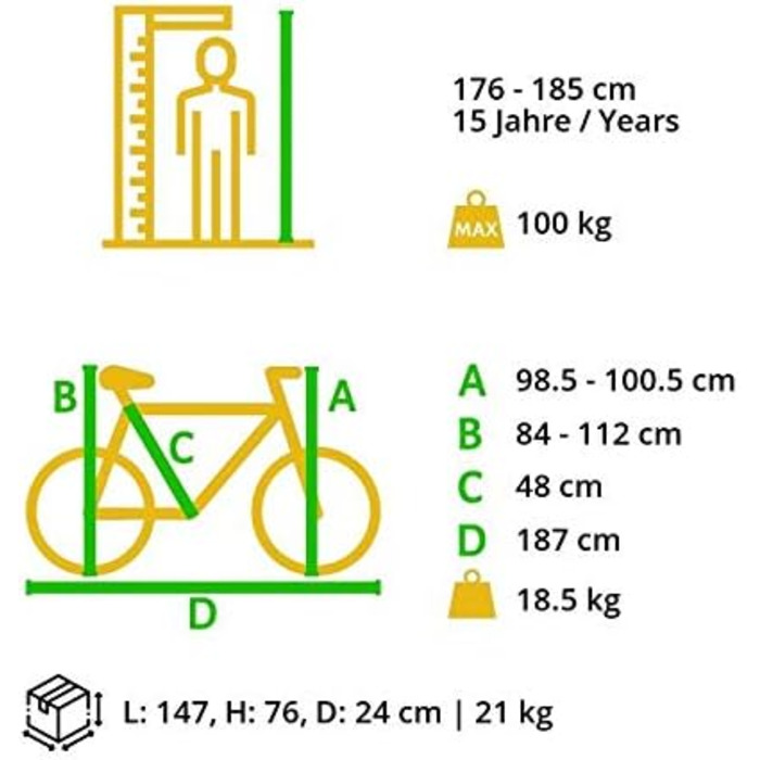 Гірський велосипед BIKESTAR Hardtail алюмінієвий, 21 швидкість Shimano, дискові гальма, колеса 29 дюймів, рама 19'' зелено-червоний