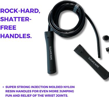 Скакалка Elevate Gravity Heavy Rope 3 м, 10 мм, обтяжена PVC для кардіо, схуднення та зміцнення м'язів, для дому та вулиці