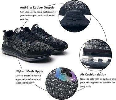 Кросівки для бігу Azooken: чоловічі та жіночі, для занять спортом, джогінгу, тенісу, бігу по вулицях, активного відпочинку, фітнесу, трейлраннінгу. Розміри 36-47. Кольори: білий, синій, чорний.