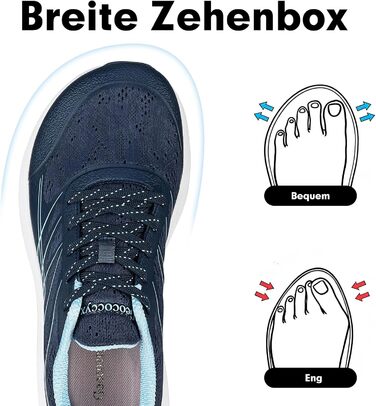 Чоловічі кросівки для бігу та ходьби Sportschuhe, широка носкова частина, дихаючі, протиковзкі, розмір 39-46 (42 EU, сині)
