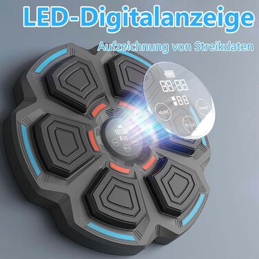 Музична боксерська машина TECKZOON Bluetooth, електронна, з підключенням Bluetooth, для тренувань, настінна ціль