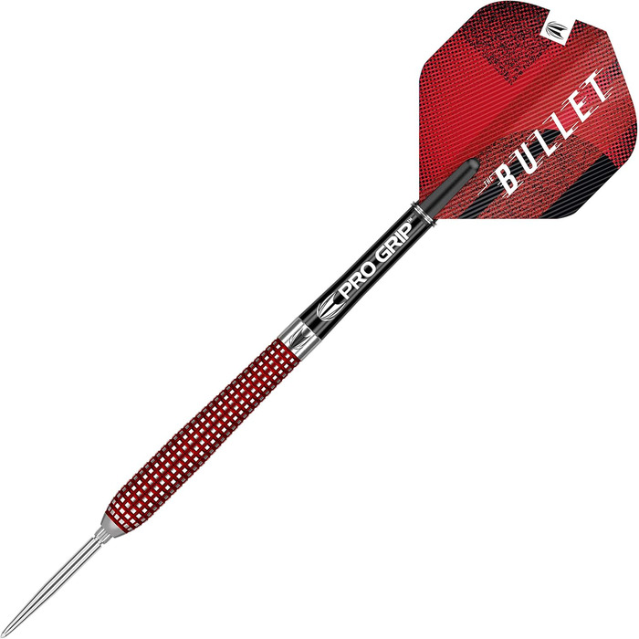 Дротики для дартсу Target Stephen Bunting Gen 4, 90% вольфрам, Swiss Point, сталь, сріблясто-червоні, 12 г