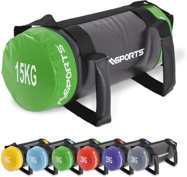 MSPORTS Power Bag Premium 5-30 кг: Фітнес-мішок для функціональних тренувань, вага 5-30 кг