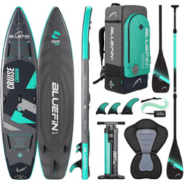 Надувна SUP-дошка Bluefin Cruise 6” з веслом з фібергласу, комплект для каяка, повний набір аксесуарів, гарантія 5 років, різні розміри: для дітей, 10’8, 12’, 15’