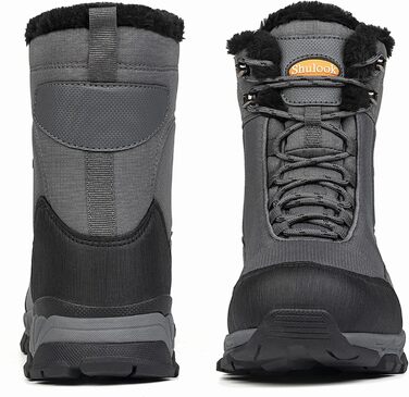 Чоботи зимові чоловічі SHULOOK, водонепроникні, теплі, для снігу, піших прогулянок, роботи, кемпінгу, 42 EU, сірі