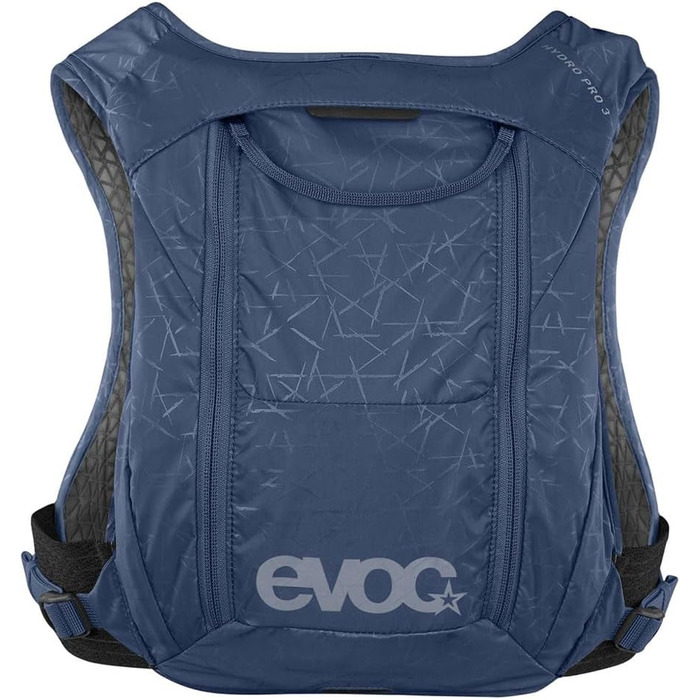 Гідраторний рюкзак EVOC HYDRO PRO 1,5/3 л з питною системою 1,5 л, ультралегкий, з відсіками для харчування, кишенями на грудному ремені, універсальний розмір, денім