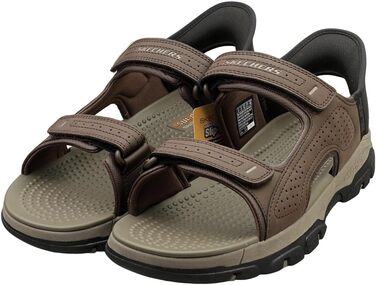 Сандалі чоловічі Skechers Tresmen Reece спортивні 43 EU шоколадного кольору синтетика