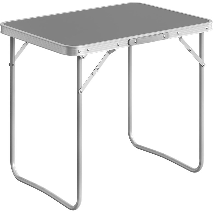 Складаний туристичний стіл Woltu для пікніка, відпочинку на природі та в саду, 70x50x60 см (алюміній + MDF)
