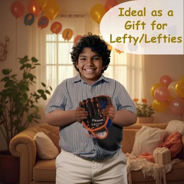 Рукавичка для бейсболу Urby для лівшів, дитяча та юнацька, 11.5 дюймів (7-11 років), чорно-синя