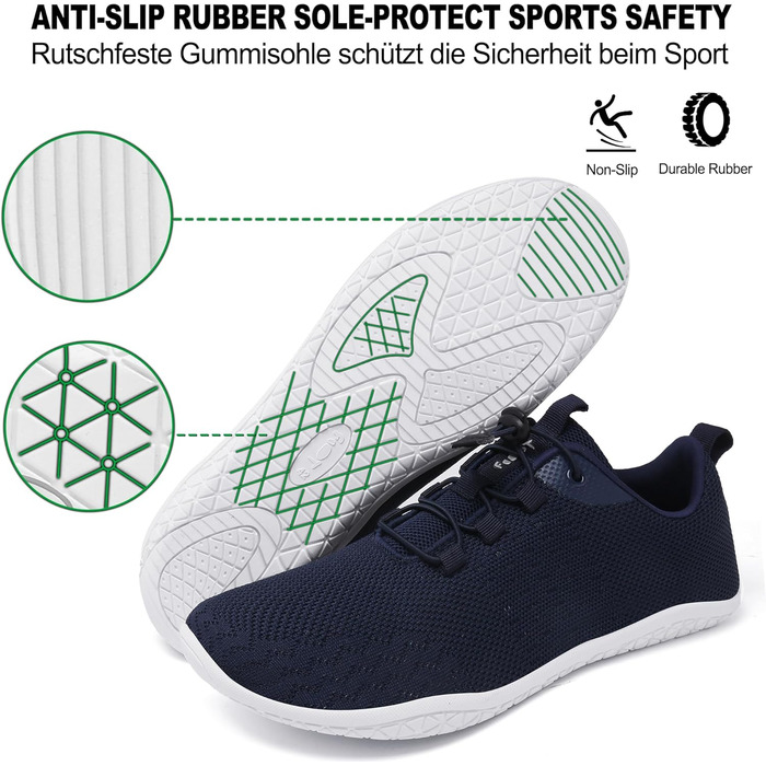 Geweo Взуття для пішохідної ходи Безшовне взуття для жінок та чоловіків Спортивні кросівки з широкою передньою частиною Легкі спортивні взуття для фітнесу, джогінгу, трейлу, ходьби босоногою. Zero-Drop підошва. Туристичне та повсякденне взуття. Унісекс. 3