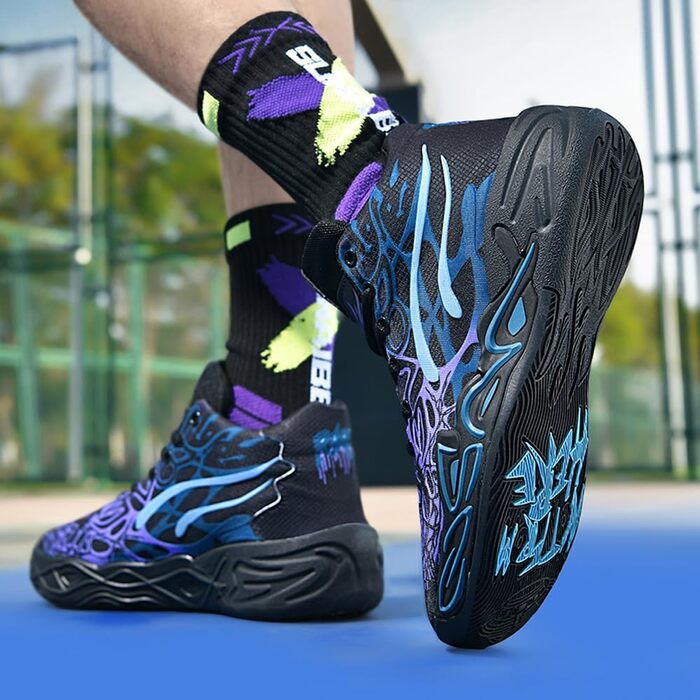 Чоловічі баскетбольні кросівки для студентів, антиковзаючі, зносостійкі, модні спортивні кросівки, великі розміри, червоно-зелені (42 EU, Heizi)