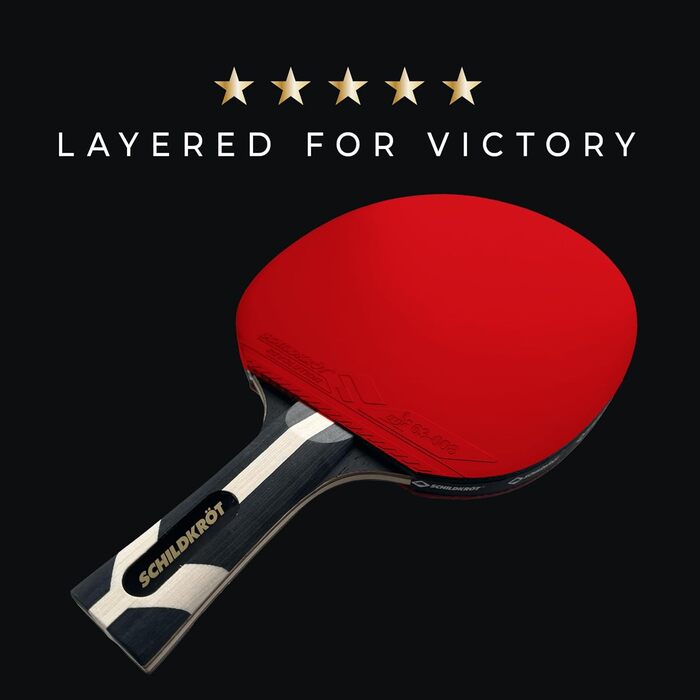 Ракетка для настільного тенісу Schildkröt Carbon Power — атакувальна карбонова ракетка з сертифікованими накладками ITTF для аматорів та професіоналів